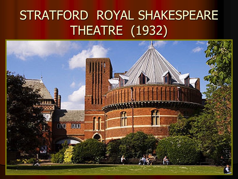 STRATFORD  ROYAL SHAKESPEARE THEATRE  (1932)